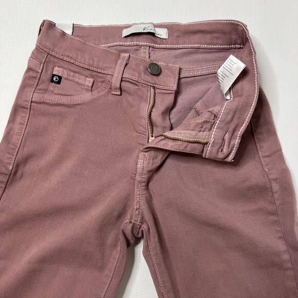 Kancan Jeans Women's Size 24x30 Skinny, Mauve Pink, Low Rise - Picture 6 of 11